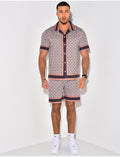 Ensemble chemise et short à motif