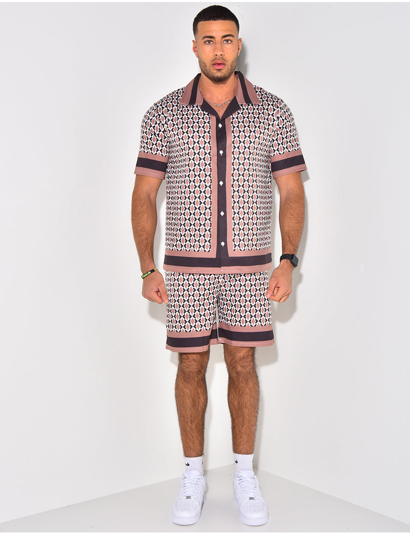 Ensemble chemise et short à motif
