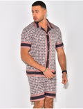 Ensemble chemise et short à motif