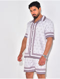 Ensemble chemise et short à motif