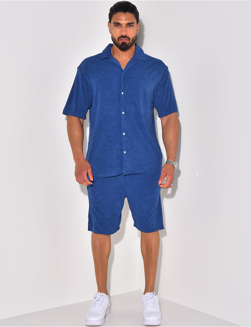 Ensemble chemise et short en éponge