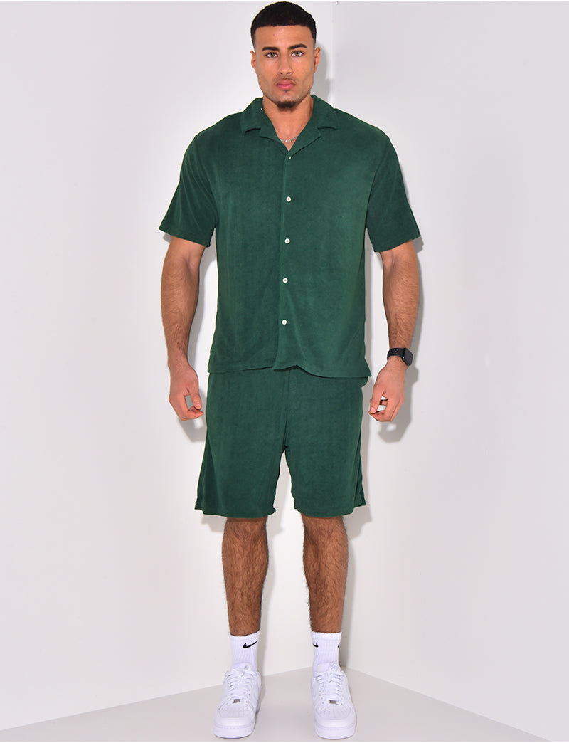 Ensemble chemise et short en éponge