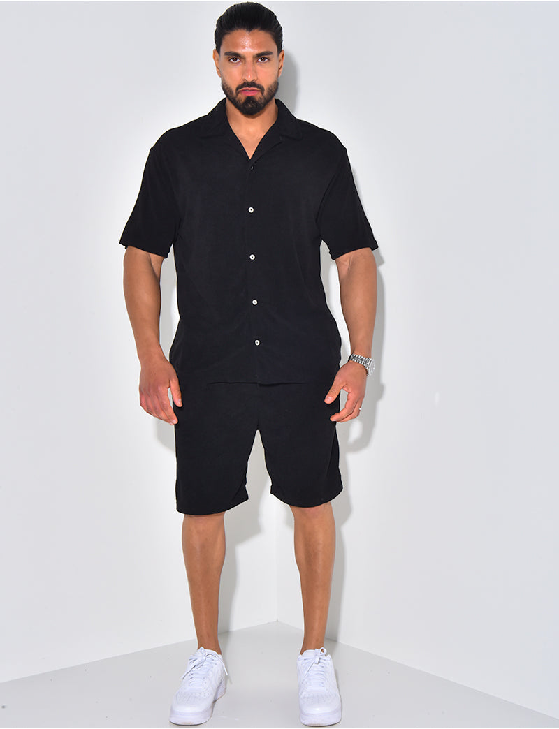 Ensemble chemise et short en éponge