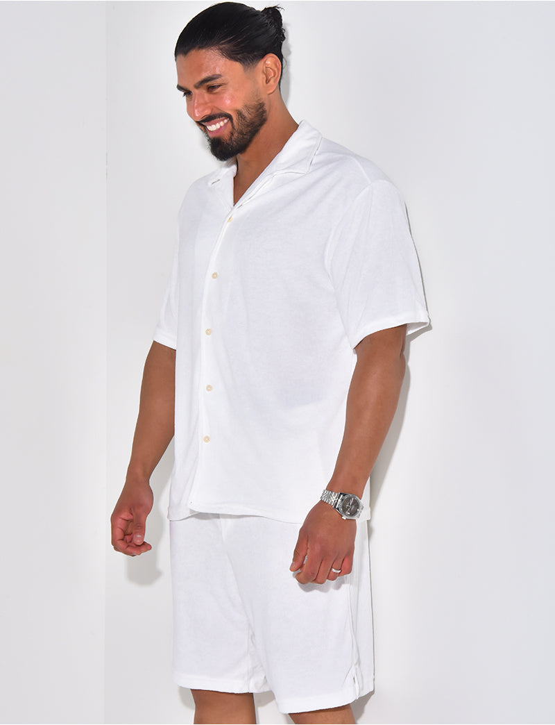 Ensemble chemise et short en éponge