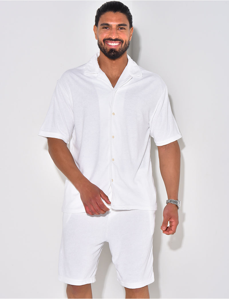 Ensemble chemise et short en éponge