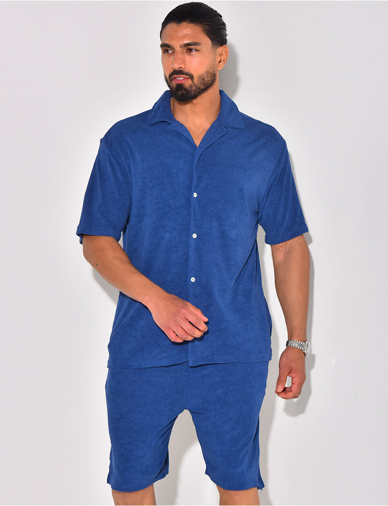 Ensemble chemise et short en éponge
