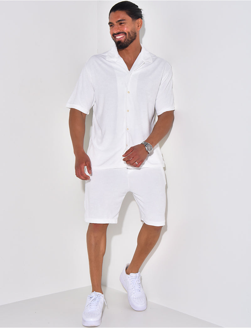 Ensemble chemise et short en éponge