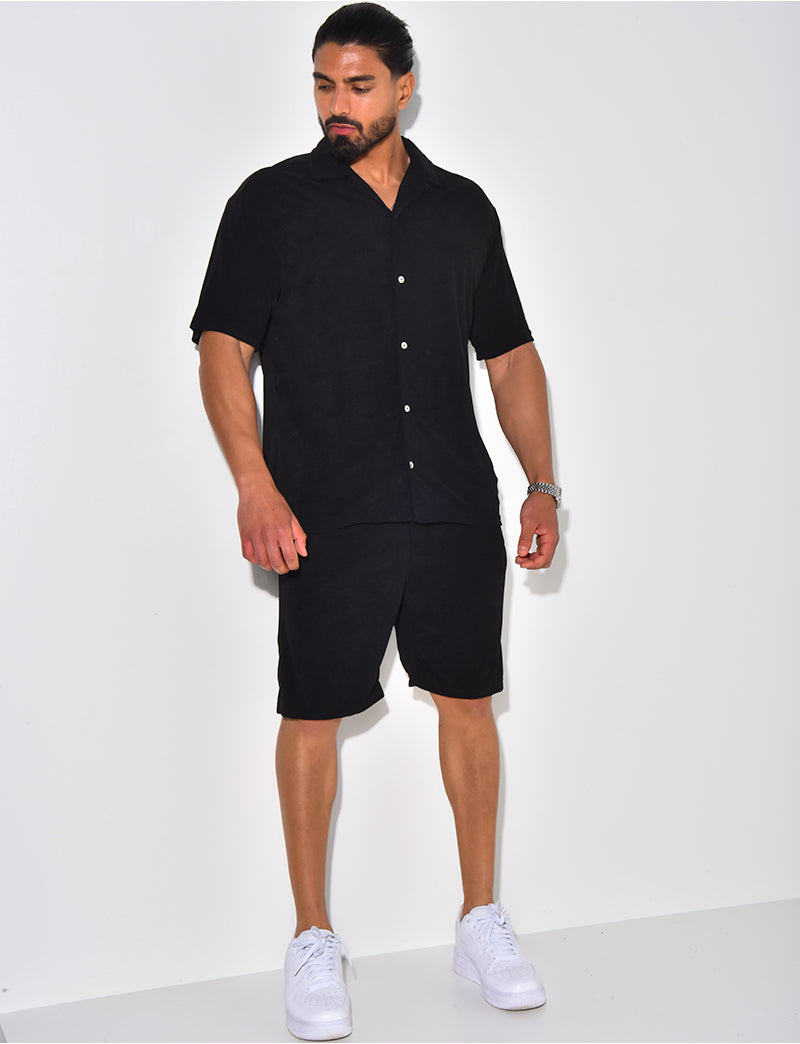 Ensemble chemise et short en éponge