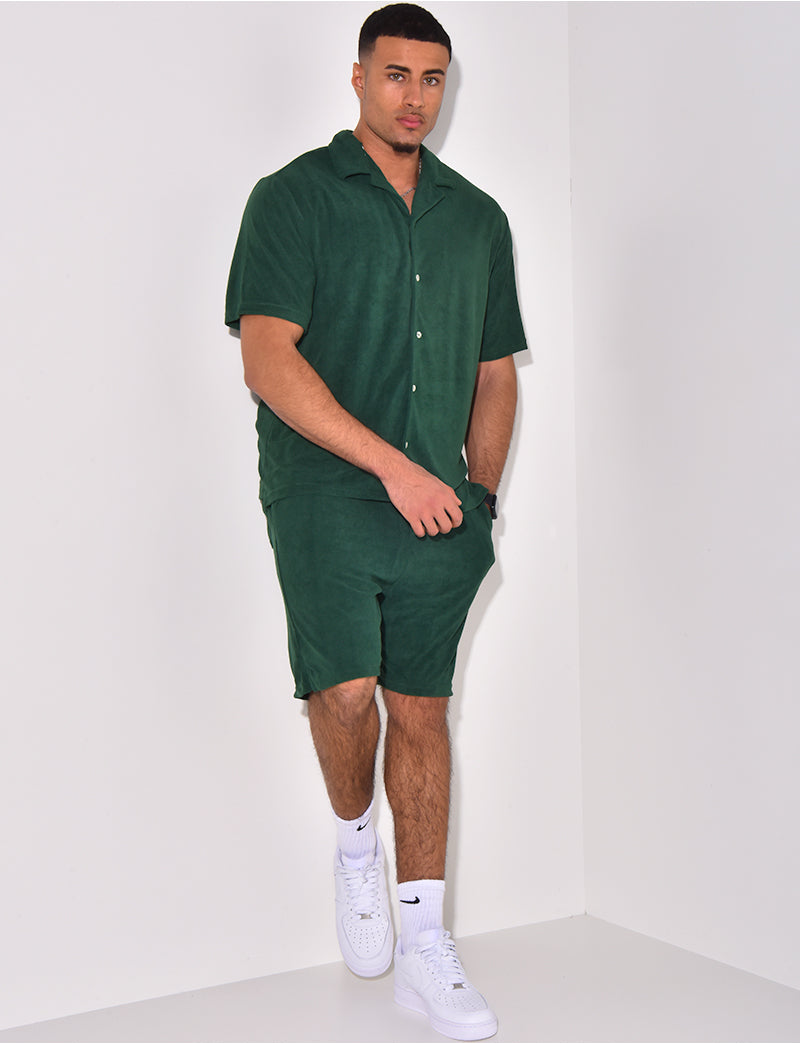 Ensemble chemise et short en éponge