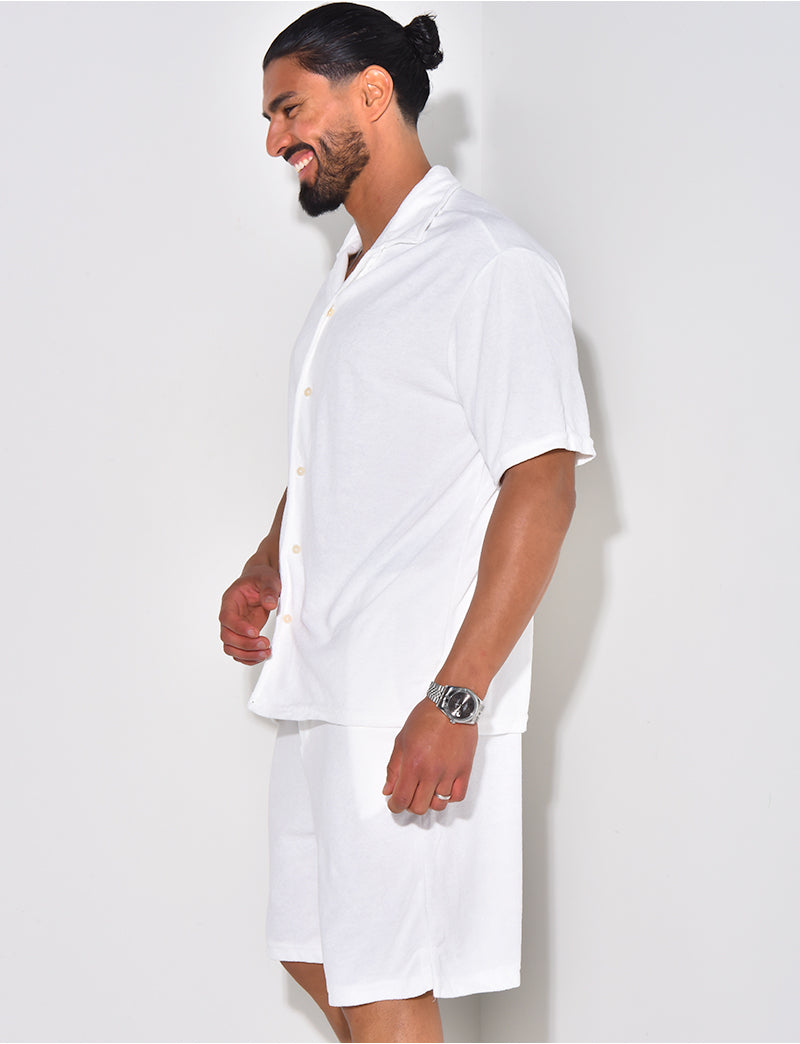Ensemble chemise et short en éponge