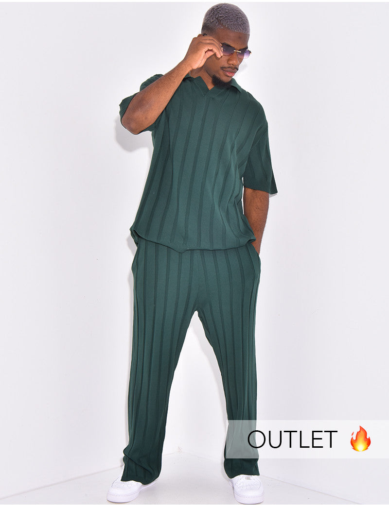 Ensemble côtelé pantalon et polo