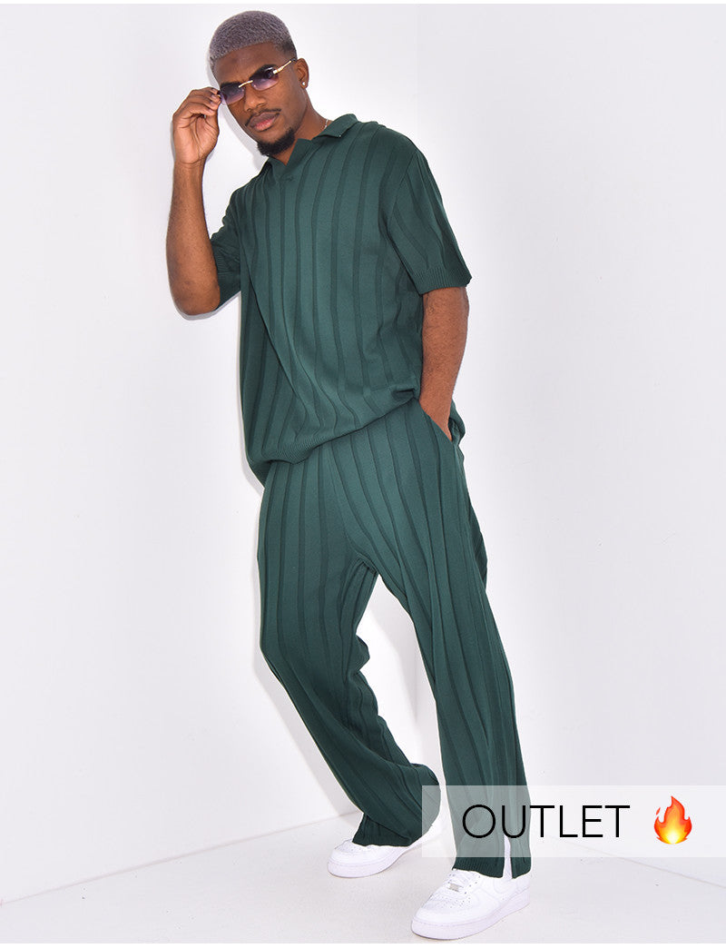 Ensemble côtelé pantalon et polo