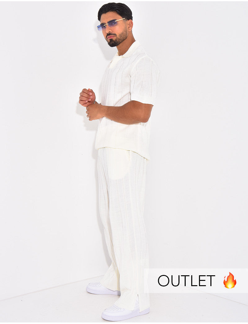 Ensemble côtelé pantalon et polo