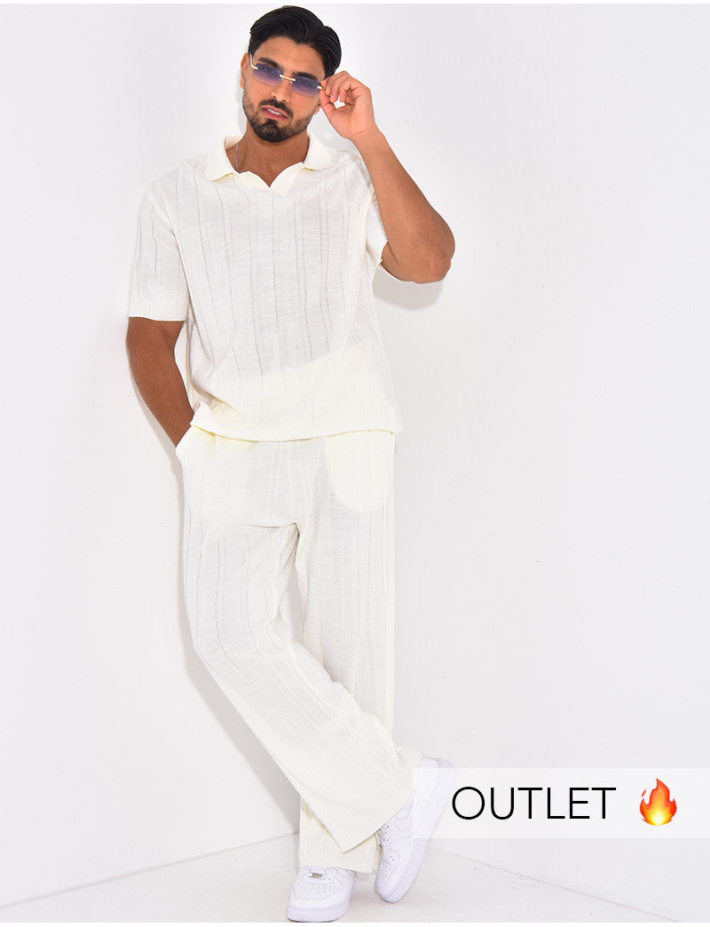 Ensemble côtelé pantalon et polo