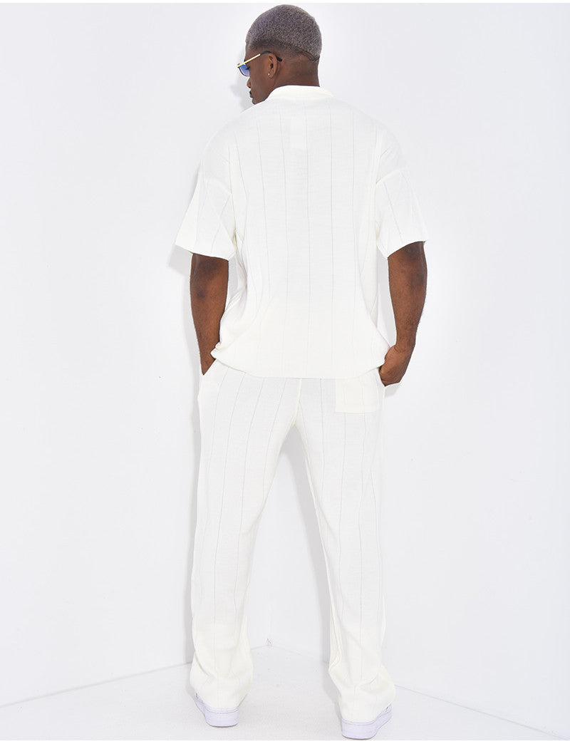 Ensemble côtelé pantalon et polo