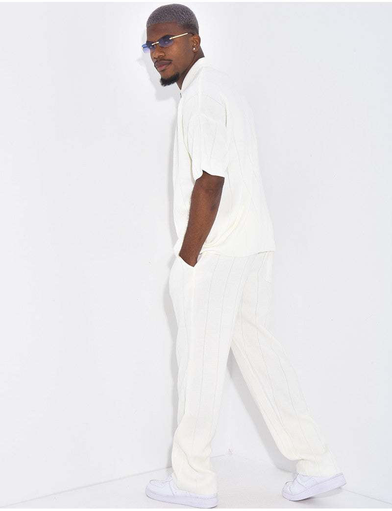 Ensemble côtelé pantalon et polo
