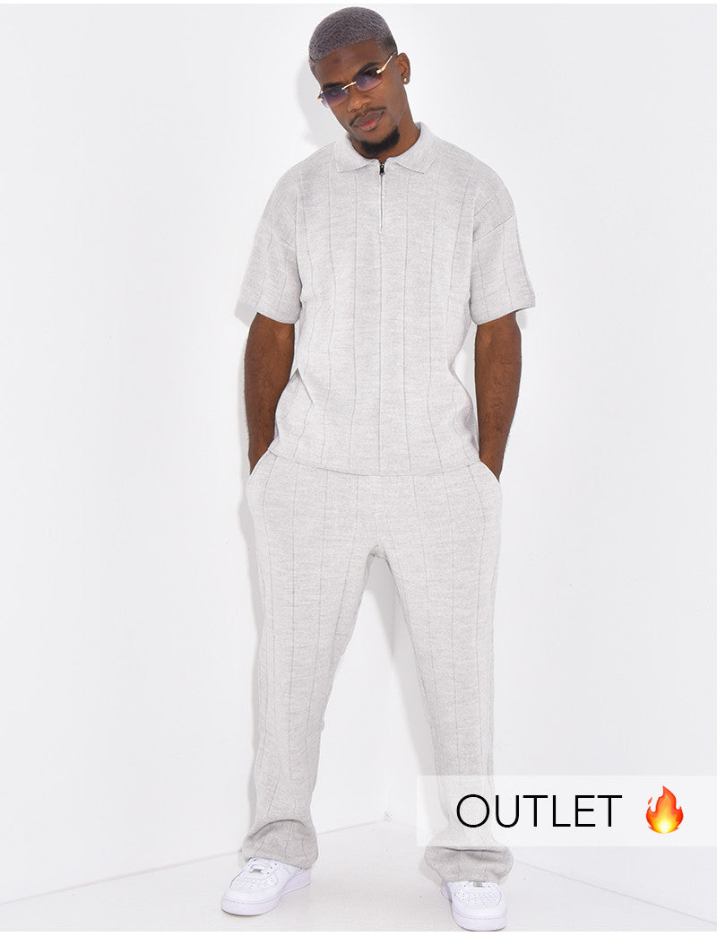 Ensemble côtelé pantalon et polo