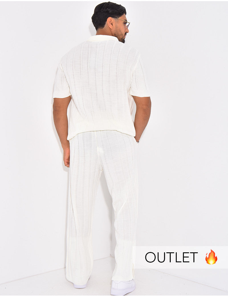 Ensemble côtelé pantalon et polo