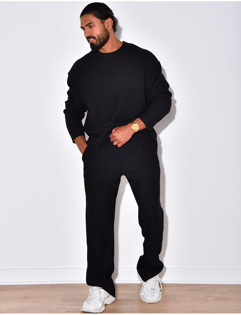 Ensemble plissée pantalon et pull