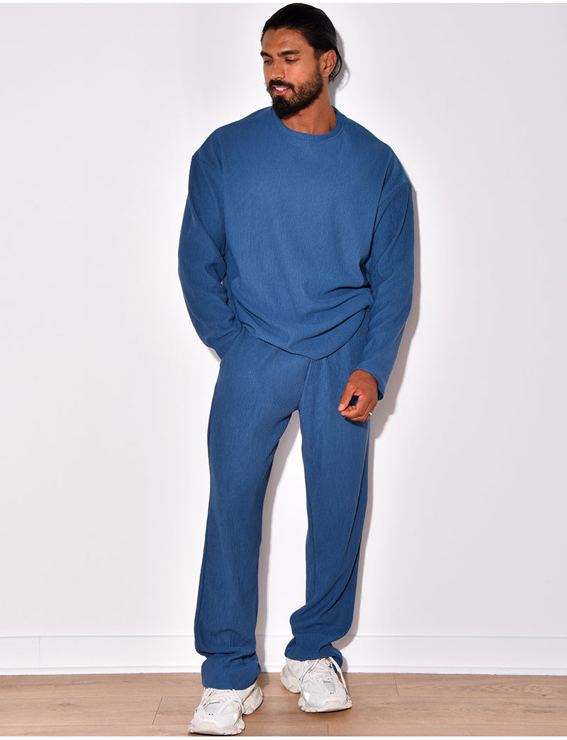 Ensemble plissée pantalon et pull