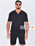 Ensemble côtelé short et polo