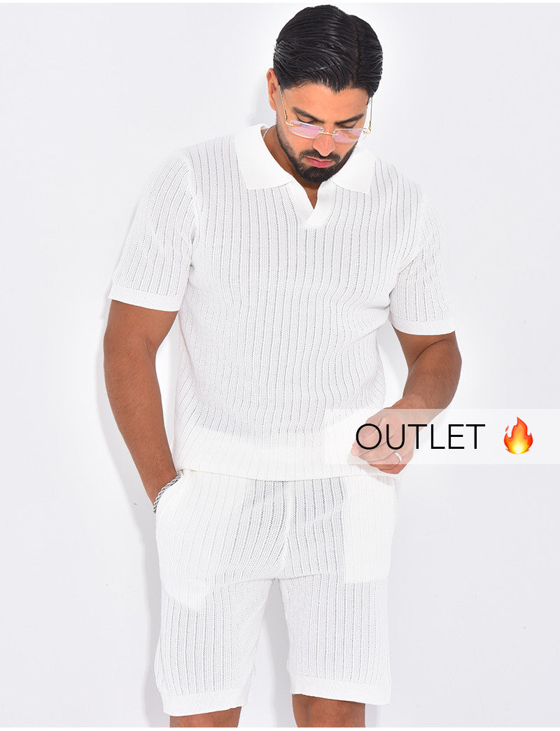 Ensemble côtelé short et polo