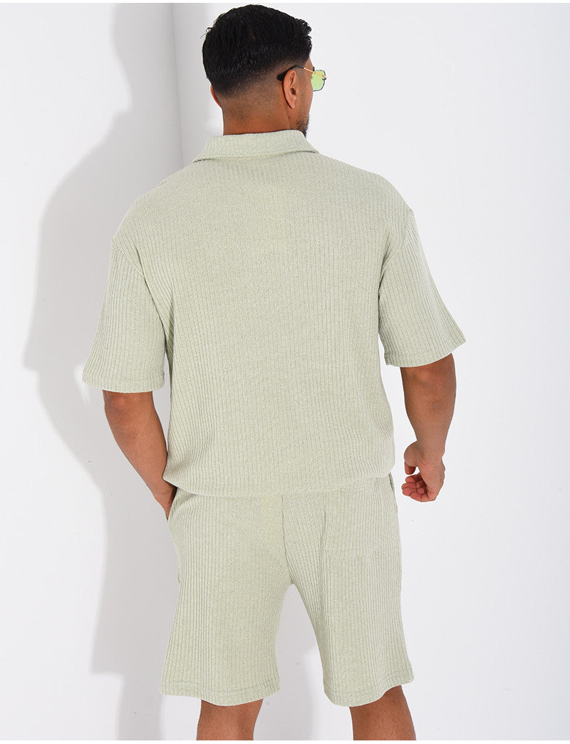 Ensemble côtelé short et polo