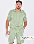 Ensemble côtelé short et polo