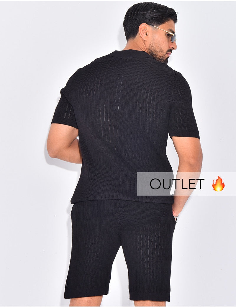 Ensemble côtelé short et polo