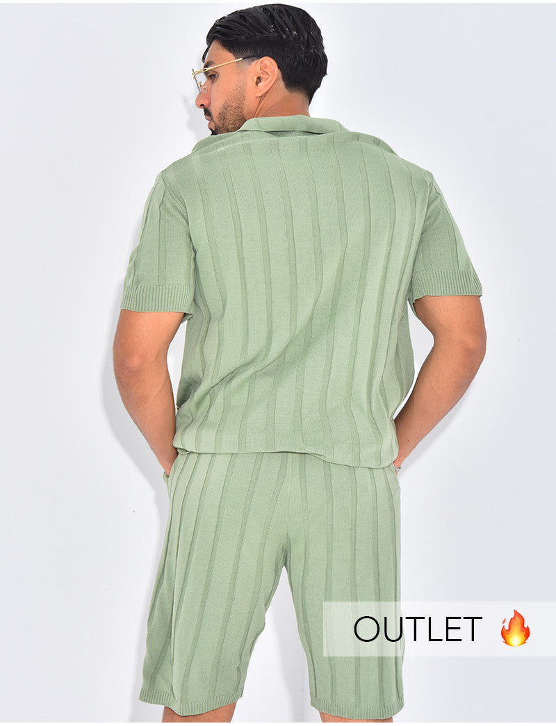 Ensemble côtelé short et polo