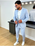 Ensemble de costume 2 pièce veste ceinturée et pantalon