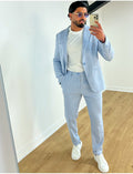 Ensemble de costume 2 pièce veste ceinturée et pantalon