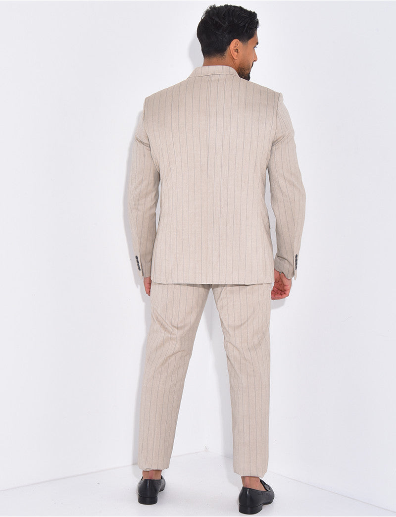 Ensemble de costume 2 pièces à rayures