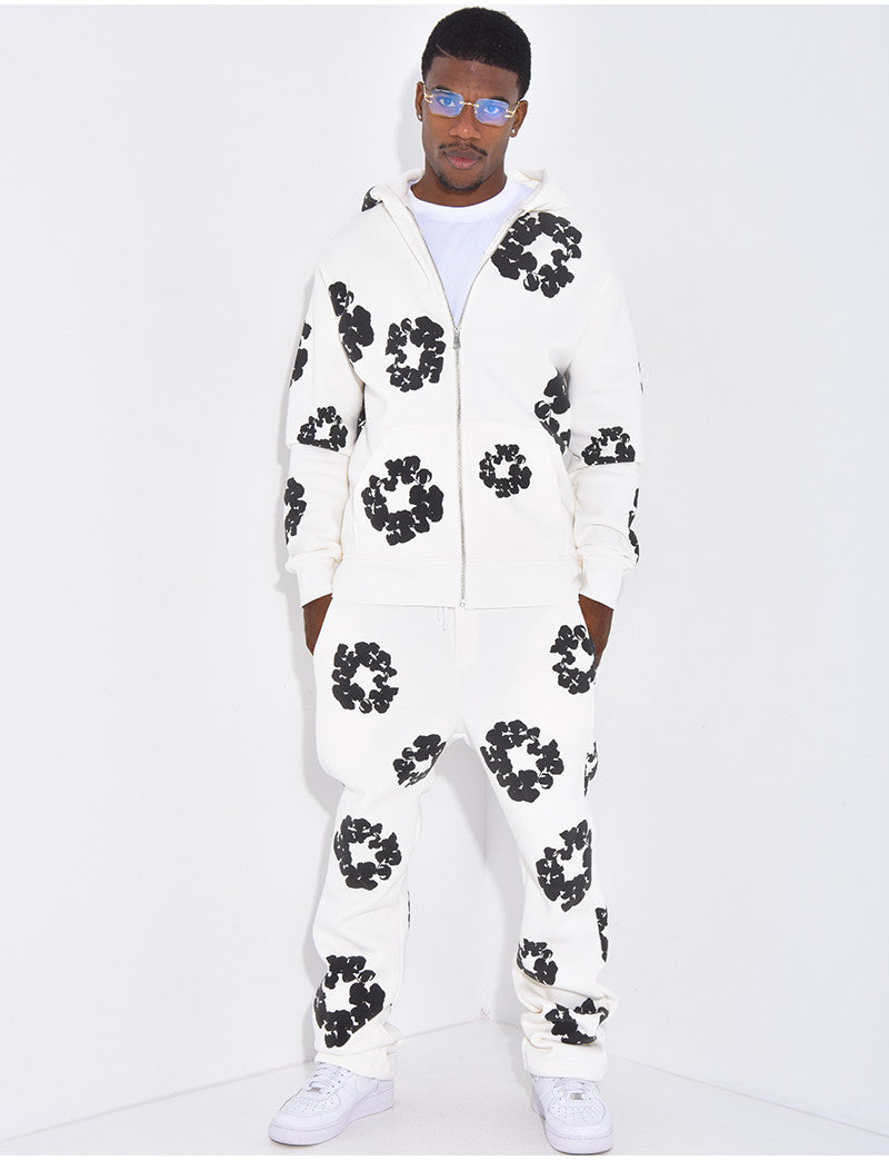 Ensemble de jogging à fleurs