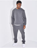 Ensemble de jogging pantalon à bande et sweat col rond