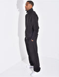 Ensemble de jogging pantalon à couture contrastante et veste