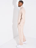Ensemble de jogging pantalon à couture contrastante et veste