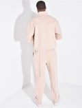 Ensemble de jogging pantalon à couture contrastante et veste
