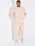 Ensemble de jogging pantalon à couture contrastante et veste