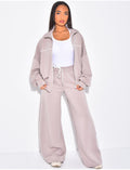 Ensemble de jogging pantalon et veste à coutures contrastantes