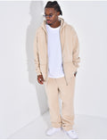 Ensemble de jogging uni pantalon et veste à capuche