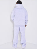 Ensemble de jogging uni pantalon et veste à capuche