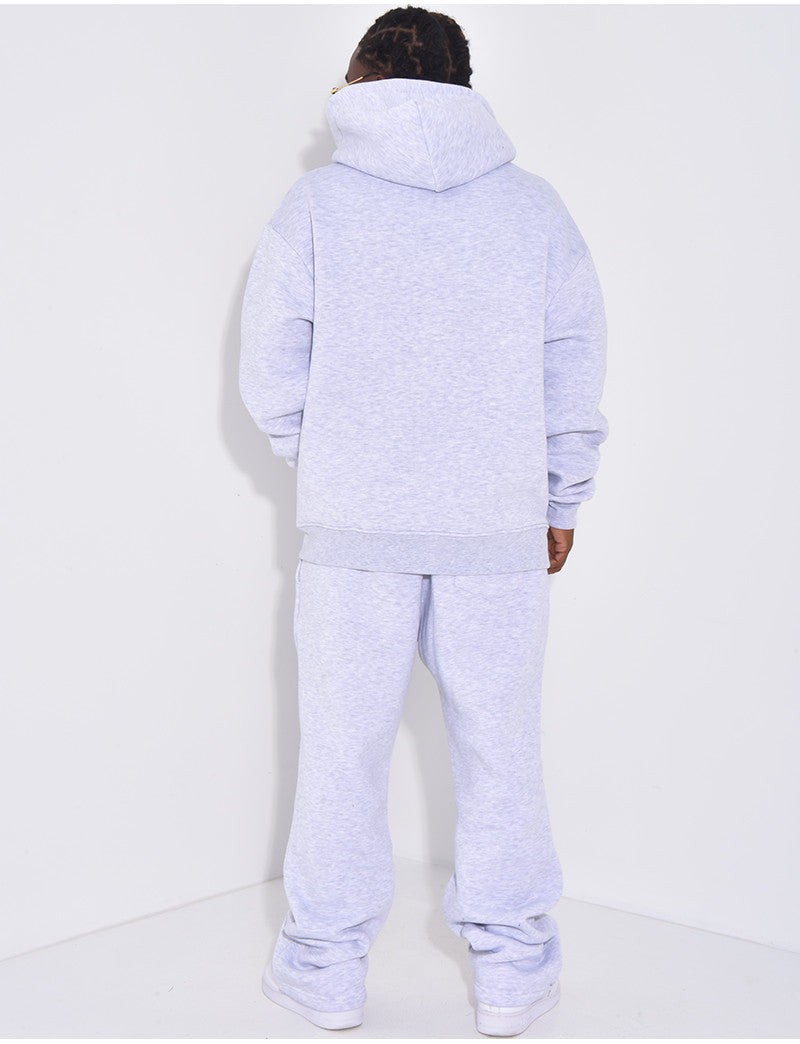 Ensemble de jogging uni pantalon et veste à capuche