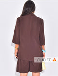Ensemble blazer manches courtes et bermuda assorti