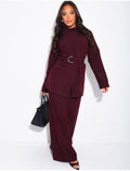 Ensemble de tailleur pantalon et blazer croisé à ceinture