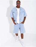 Ensemble en jeans short et chemise