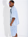 Ensemble en jeans short et chemise