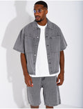 Ensemble en jeans short et chemise