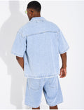 Ensemble en jeans short et chemise