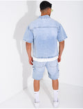Ensemble en jeans short et chemise